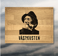 Skärbräda med Västkusten och Fiskargubben